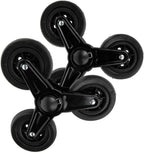 6 Wheel Shopping Trolley Folding Black Tri Wheel Stair Climbing or Curb with seat 96 x 43 x 27cm Canvas Waterproof Bag