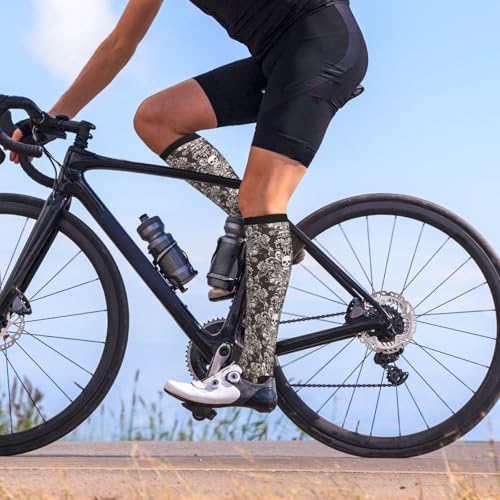 Compression Socks Knee High Circulation Support Socks For Women Men Athletic Running Hiking Cycling