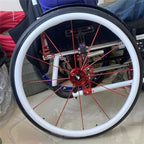 Wheelchair Rear Wheel Cover Protective Sleeve Wheelchair Push Rim Covers Wheelchair Rear Wheel,White,22in