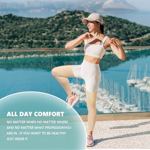 Compression Pantyhose for Women, 20-30 mmHg Footless Medical Compression Stockings, Waist High Opaque Graduated Support Compression Hose Tights for Edema, Varicose Veins, Swelling