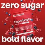 Humann SuperBeets Heart Chews Zero Sugar, Beet Root Supplement, Energy, Nitric Oxide and Blood Pressure Support, Grape Seed Extract & Non-GMO, Heart Health, Pomegranate Berry Flavor, 60 Count