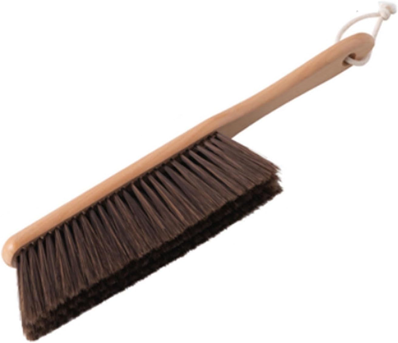 Hand Broom Wooden Long Handle, Soft Bristles Bench Brush Dusting Tool for Carpet,Furniture,Fireplace,Counter,Shop (Size : 37cm)