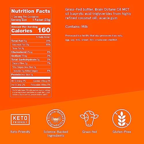 Bulletproof InstaMix Original Unflavored Keto Coffee Creamer Packets, Pack of 14, Powdered Grass-Fed Butter and Brain Octane C8 MCT Oil, Supports Brain Function
