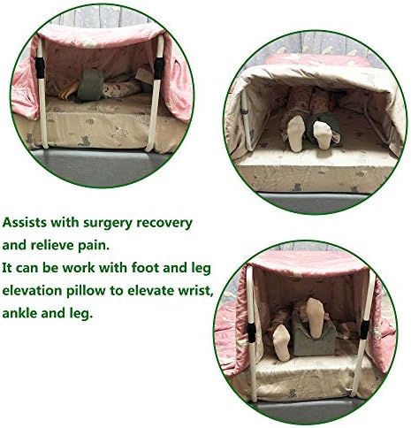 Zelen Blanket Lifter Foot Surgery Tent Cradle Bed Sheet Lifter Blanket Lift Bar Support Medical Tent Adjustable Bed Foot Protector for Feet Ankle Surgery Recovery Arthritis Leg Cramps Gout Care