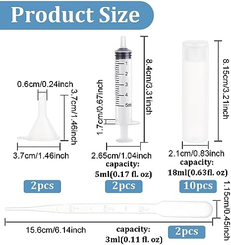 BENECREAT 10 Pack 18ml 0.6oz Small Travel Squeeze Bottles Refillable Makeup Foundation Container Travel Essentials Sample Bottles for Toiletries, Shampoo Toner Cosmetic