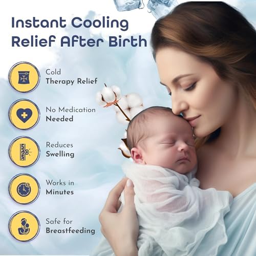 First Days Maternity - 2-in-1 Instant Perineal Cold Packs for Postpartum - Cooling, Absorbent, Disposable - Ideal for Hospital Bag - New Mom Maternity Pad Essentials (12)