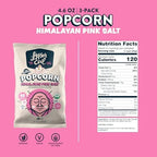 LesserEvil Himalayan Pink Salt Organic Popcorn, Premium Quality, Minimally Processed, No Vegetable Oil, 4.6 Oz, (Pack of 3)