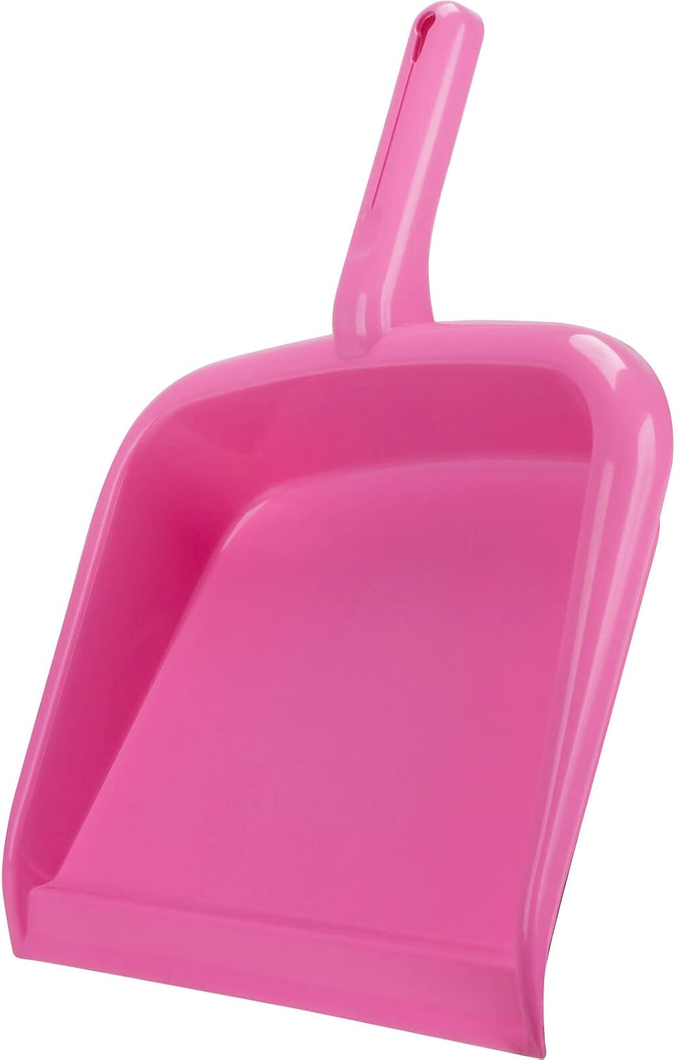 SPARTA Handheld Dustpan with Handle, Cleaning Essentials for Home and Commercial Use, 10", Bright Pink