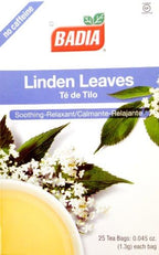 Badia Linden Leaves Tea -- 25 Tea Bags - 2 pc