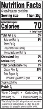 Fiber Now 70 Calorie Lemon Cake Bars, 6 ct On the Go Low Carb (7g Net) Snack Snacking Food Treat, Millville 5.29oz Box