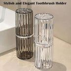 Toothbrush Travel Case, 2-in-1 Dustproof Travel Toothbrush Holder with Rinse Cup, Portable Toothbrush and Toothpaste Case for Traveling Camping School Business Trip Bathroom