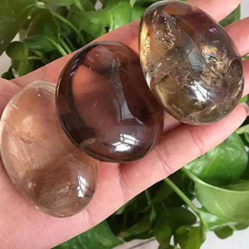 ZTBH Natural Meditation Crystal Natural Smoky Palm Crystal Quartz Stone Carved 1pc Crystal Stone (Color : 1pc)