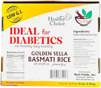 Desi Kitchen Golden Sella Basmati Rice 9Lbs/4.08Kg ~ Easy to Cook ~ Low Glycemic Index ~ Free Measuring Cup Inside ~ Eat Healthy Stay Healthy.