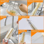 Masthome 9 Pieces Bottle Brush Set, Long Handle Bottle Cleaner for Washing Narrow Neck Wine/Beer Bottle, Hummingbird Feeder, Baby Bottle, Sports Bottle, Thermos, Flask
