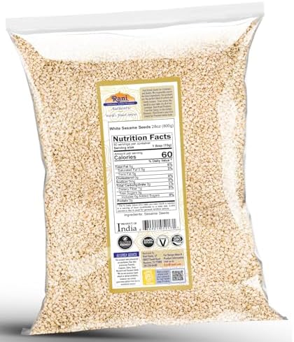 Rani Sesame Seeds Whole White, Hulled (Till) 28oz (800gm) ~ All Natural | Gluten Friendly | NON-GMO | Vegan | Indian Origin