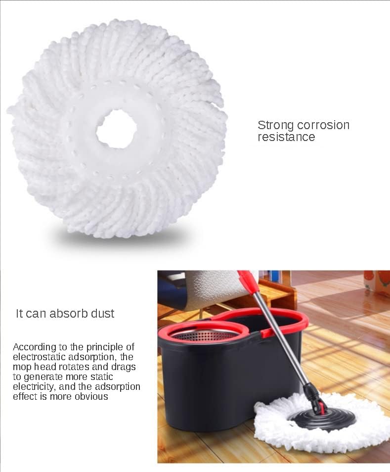 JSEIAJB Rotating Mop Replacement Cloth Spin for Wash Floor Squeeze Mops Lazy Utensils Rag Cleaning Tools Household Cloths Microfiber(3pcs)