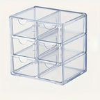 1 Piece Clear Acrylic 6 Drawer Desktop Organizer Storage Box Multi Layer Cosmetic Jewelry Holder Makeup Skincare Organizer Case Office Supplies Container for Vanity Desk Accessories Display