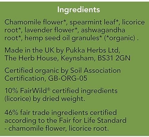 Pukka Peace Organic Tea Bags, Herbal Tea with Spearmint, Ashwagandha, and Hemp Seed Oil, Perfect for Balanced Tranquility, Caffeine Free, 80 Total Tea Bags (20ct - Pack of 4)