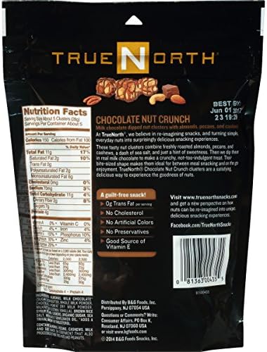 TrueNorth Nut Clusters, Chocolate Nut Crunch, 5 Ounce