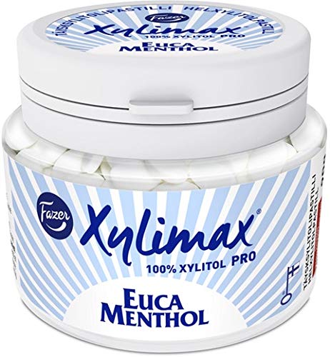 Fazer Xylimax Eucamenthol full xylitol Pastilles 1 Jar of 90g