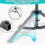 IV Poles,46to 85In IV Stand Floor with 4 IV Bag Holder Stand Portable Telescopic Stabilizing Tripod Stainless Steels Pipe Extension Pole IV Influsion Pole Lightweight Strudy (46-86in)