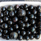 Rainbow Obsidian Sphere Obsidian Quartz Ball Rare Natural Rainbow Sheen Eyes Obsidian Polished Crystal Sphere Ball Decoration