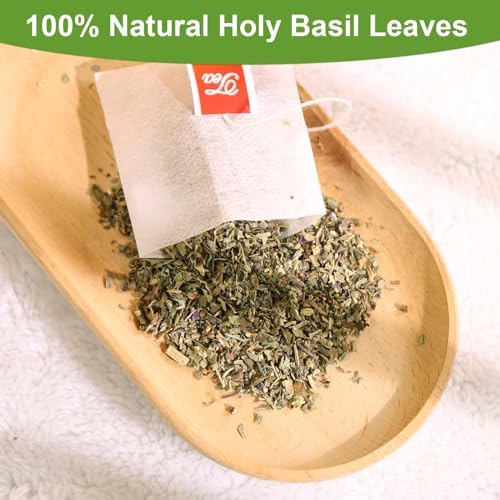 TEARELAE - Holy Basil Tea Bags - 60 Count - 100% Pure Natural Holy Basil Leaves - Aid in Digestion, Boost Immune System - Non-GMO - Caffeine-Free