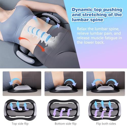 ALPHAY Electric Lumbar Traction Device,Lower Back Traction Device with Dynamic Stretching, 3 Levels of Vibration and Thermal Therapy, Low Back Pain Relief