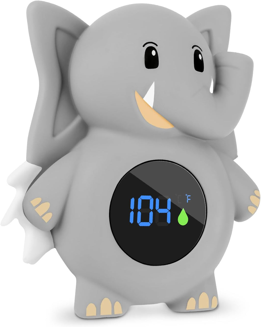 Baby Bath Thermometer, with LED Display and Temperature Warning,Kids' Bathroom Safety Products, Newborn Bath Safety Toy Thermometer (Elephant)