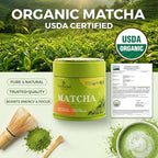 ZenRitual Ceremonial Grade Matcha Powder - Pure Organic Green Tea, 1.41 oz (40 Single Servings) Tin - Authentic Stone Ground, Eurofins Tested - Zero Sugar, Best for Oat Milk Latte, Smoothies & To Go (Vegan, Keto)