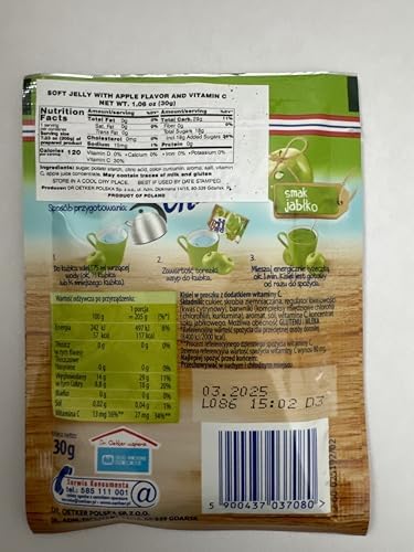 Dr.Oetker Kisiel Slodka Chwila Hot Jelly Dessert: APPLE Pack of 5