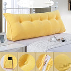 Triangular Headboard Backrest Wedge Pillow Positioning Support Reading Wedge Pillow with Removable Cover Corduroy Cotton Body Throw Pillows,A,45 * 50 * 22cm