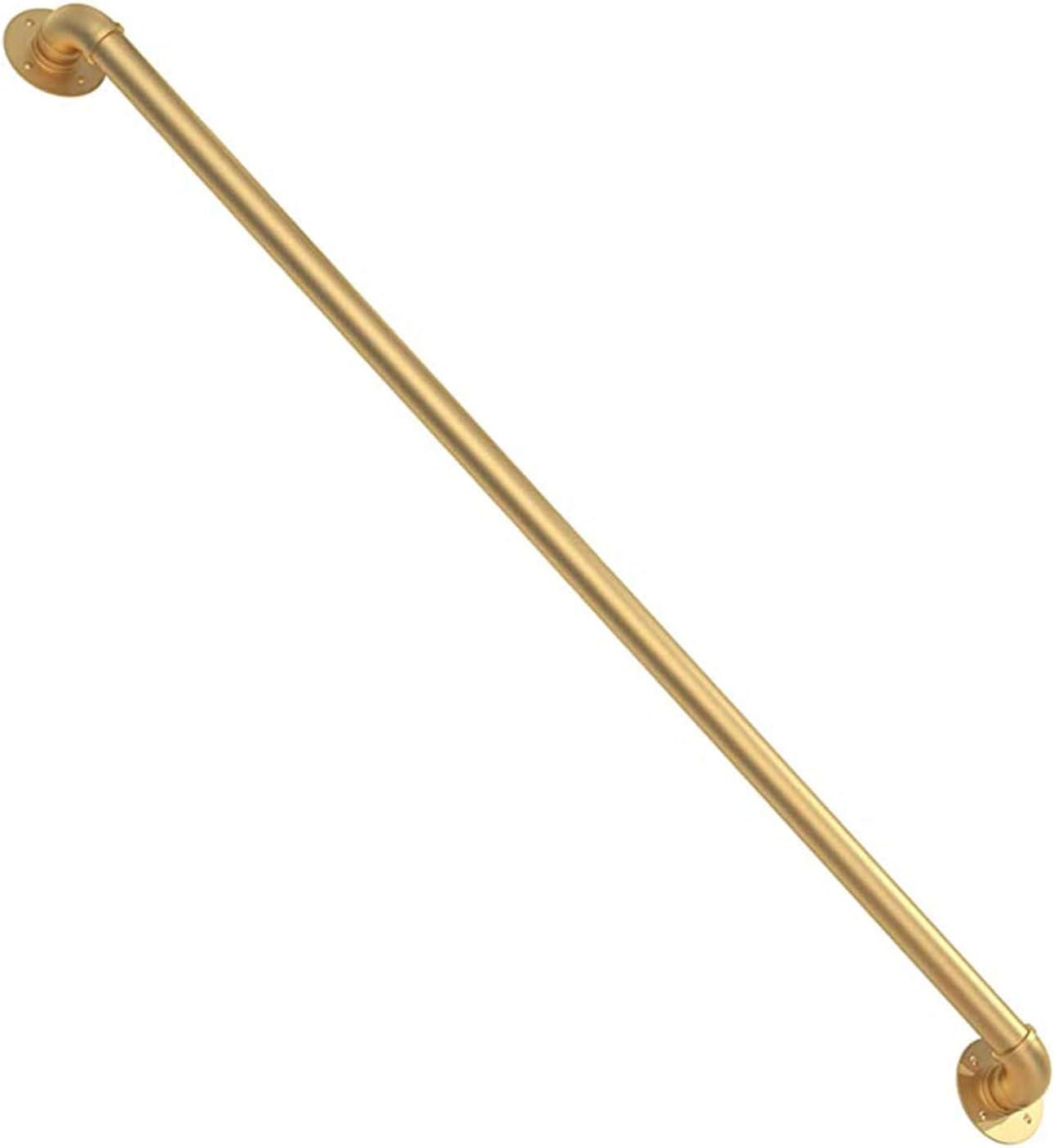 JLXJ 1.5ft-13ft Gold Handrail with Complete Kit, Non-Slip Stair Handrails Loft Corridor Wall Banister Handicap Grab Bars for Elderly Disabled Children (Size : 0.5m(1.5ft))