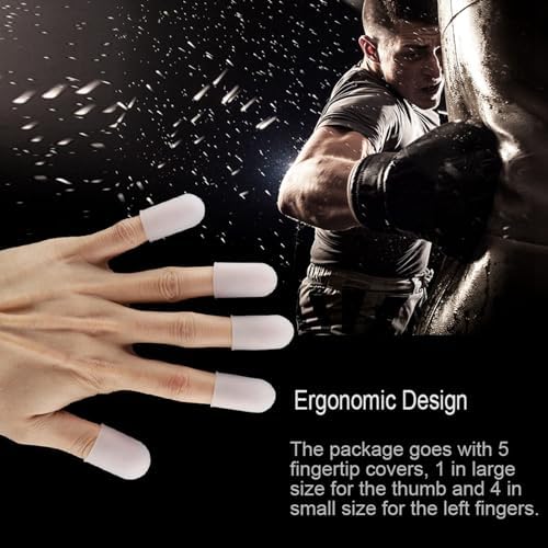 5PCS Silicone Finger Protector, Anti Burn Flexible Thumbs Cover Fingertip Gloves for Heat Cooking Baking Barbecue Sewing Cutting