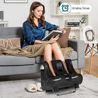 COSTWAY Foot and Calf Massager, Shiatsu Heated Electric Foot Massager with Heating, Vibration, Deep Kneading, Tilt Base, Washable Sleeves, Leg Massager for Relaxation, Foot Pain Relief