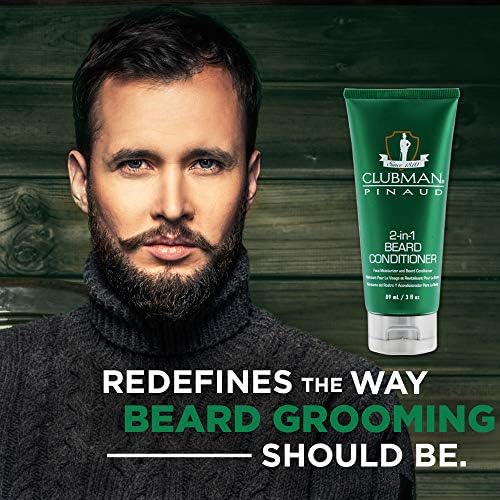 Clubman Pinaud 2-in-1 Beard Conditioner & Beard Moisturizer for Men – Hydrates Skin, Nourishes Beards, 3 oz x 2 Pack