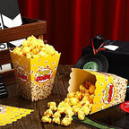 Panelee 100 Pack Popcorn Boxes for Christmas Movie Night 24oz Popcorn Disposable Paper Bucket Bags Bulk Snack Container Cups Holder for Xmas Party Carnival