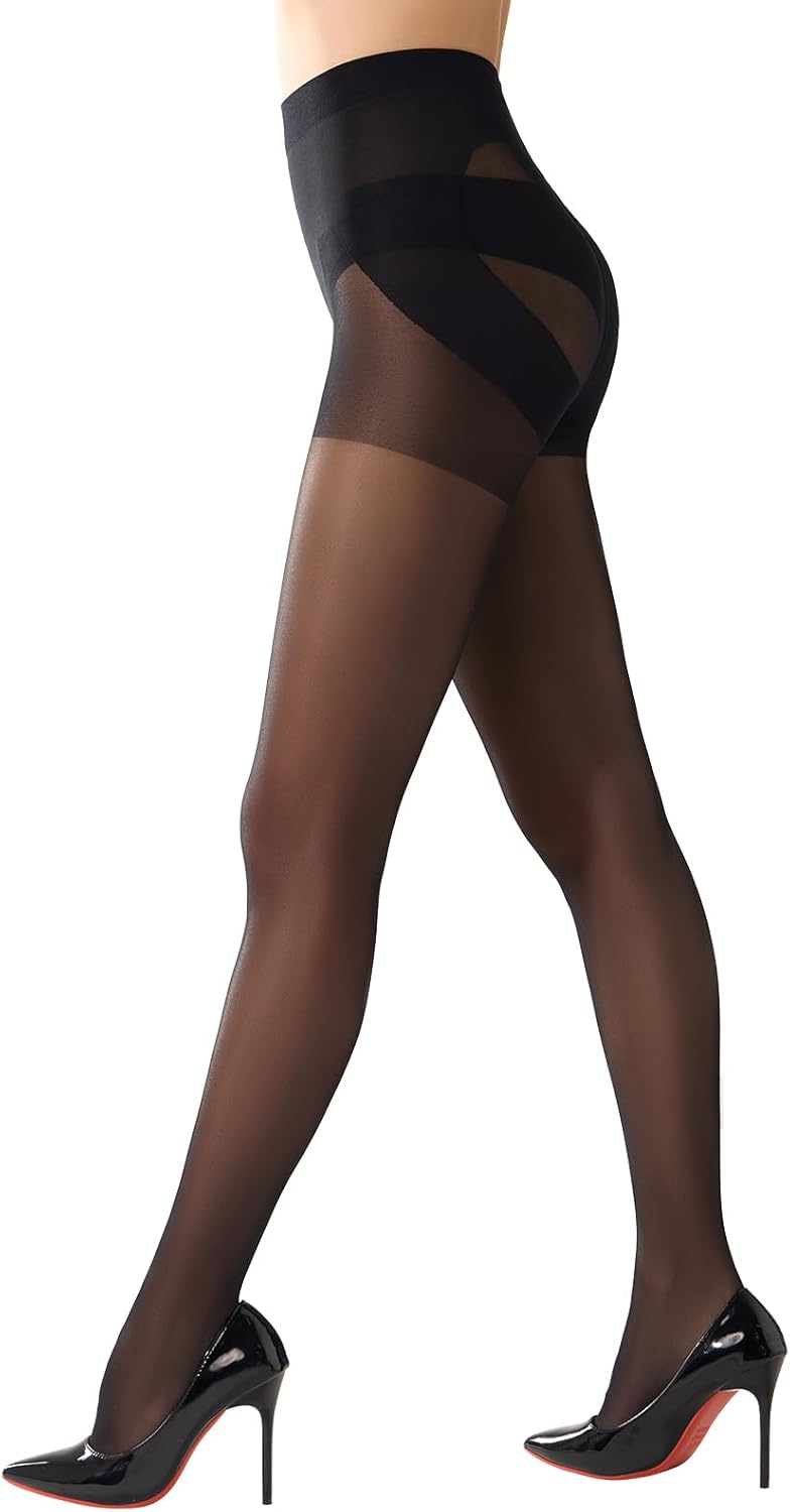 MANZI Light Shaping Tights for Women Tummy Control Pantyhose 20 Denier