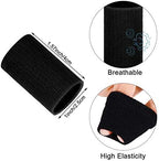Civaner 12 Finger Sleeves for Arthritis Sports Breathable Elastic Finger Straps Joint Compression Protectors for Sport Relieve Painful Compression Pressure (Black)