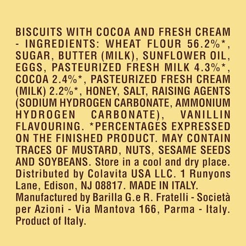 Mulino Bianco Abbracci 12.35oz (350g) – Authentic Italian Biscuits with Cocoa and Cream – Perfect Snack or Coffee Companion – Made with Natural Ingredients and No Palm Oil