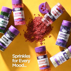 Red Sprinkles 3 oz Bottle | Jimmies Sprinkles for Cake Decorating | Dessert Topping for Baking, Cupcakes, Cookies, Ice Cream, Holidays & Parties
