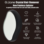 Crystal Hair Eraser,Crystal Hair Remover and Exfoliator,Nano Glass Hair Remover Stone,Reusable Painless Physical Hair Removal Depilator for Men Women Quick Soft Silky Skin (Black)