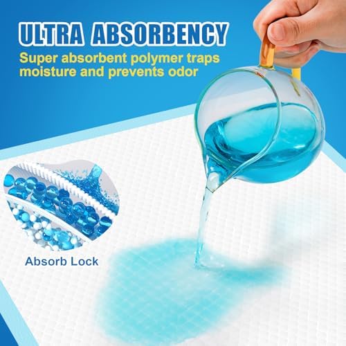 100Pcs 30” x 36”Bed Pads Disposable Adult, Incontinence Bed Pads, Super Absorbency Chucks Pads Disposable, Chucks Underpads Extra Large, Pee Pads for Adults, Pets & Kids, Puppy Training Pads