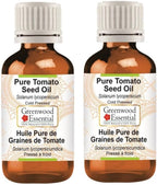 Greenwood Essential Pure Tomato Seed Oil (Solanum lycopersicum) Cold Pressed (Pack of Two) 15ml X 2 (1 oz)