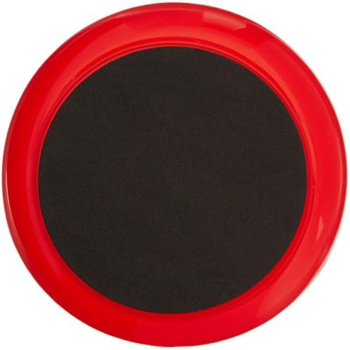 Sammons Preston Red Round Scoop Dish, Unbreakable 8" Scooper Bowl for Elderly, Disabled, & Handicapped, Plate with Non Skid Rubber Padded Bottom for Independent Eating, Self-Feeding Aid