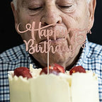 Rsstarxi 1 Pack Happy 75th Birthday Cake Topper Glitter Number 75 Seventy Five Years Old Birthday Cake Pick Decoration for Celebrating 75th Birthday Anniversary Party Supplies Rose Gold