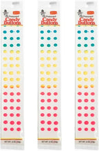 Old Fashioned Candy Buttons - Pack of 3 - Retro Candy Dots - .5 oz. Sheets