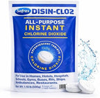 DISIN-CLO2 Multi-Purpose Instant Chlorine Dioxide Tablets – Fast-Acting Cleaning & Deodorizing Tablets for Home, Kitchen & Travel – Freshness Booster for Surfaces, Water Containers & Everyday Use
