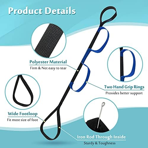 Leg Lifter Strap for After Knee Surgery Hip Replacement Recovery Kit Medical Leg Loop Lifter Pull Strap Lift Assist Rigid Foot Lifter for Disabled Elderly Adults Handicap Mobility Aids Portable Lifter