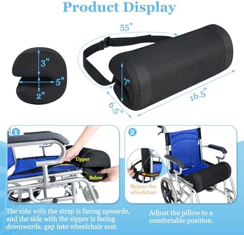 Wheel Chair Cushions for Seniors Pommel Wedge Wheelchair Seat Belt to Prevent Forward Sliding Transport Chair Safety Strap Dementia Patient Leg Support Improves Positioning Harness Cushion